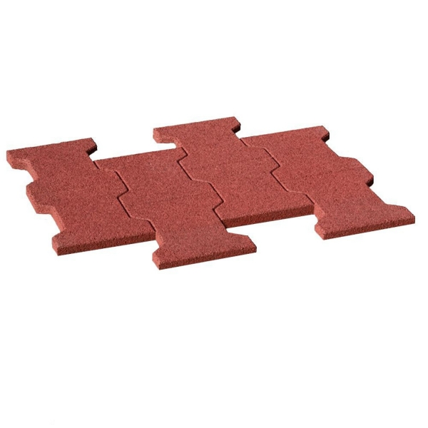 Doppel-T Pflasterplatte rot 23 mm